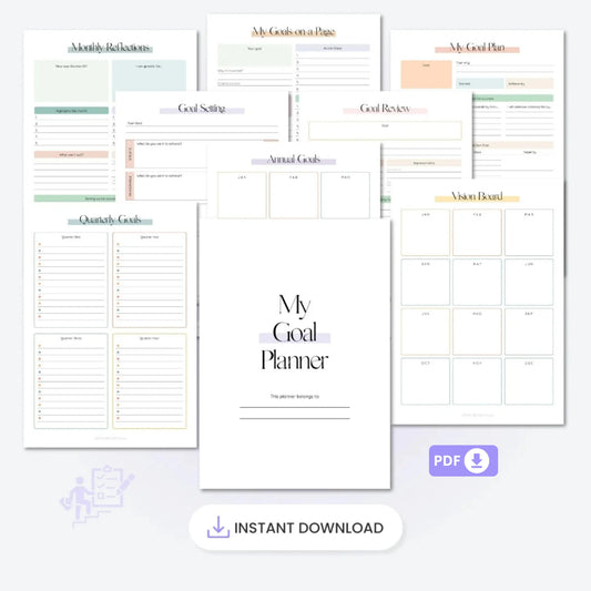 Ultimate Goal Planner Kit – SMART Goal Setting, Trackers, and Productivity Tools 🎯✨
