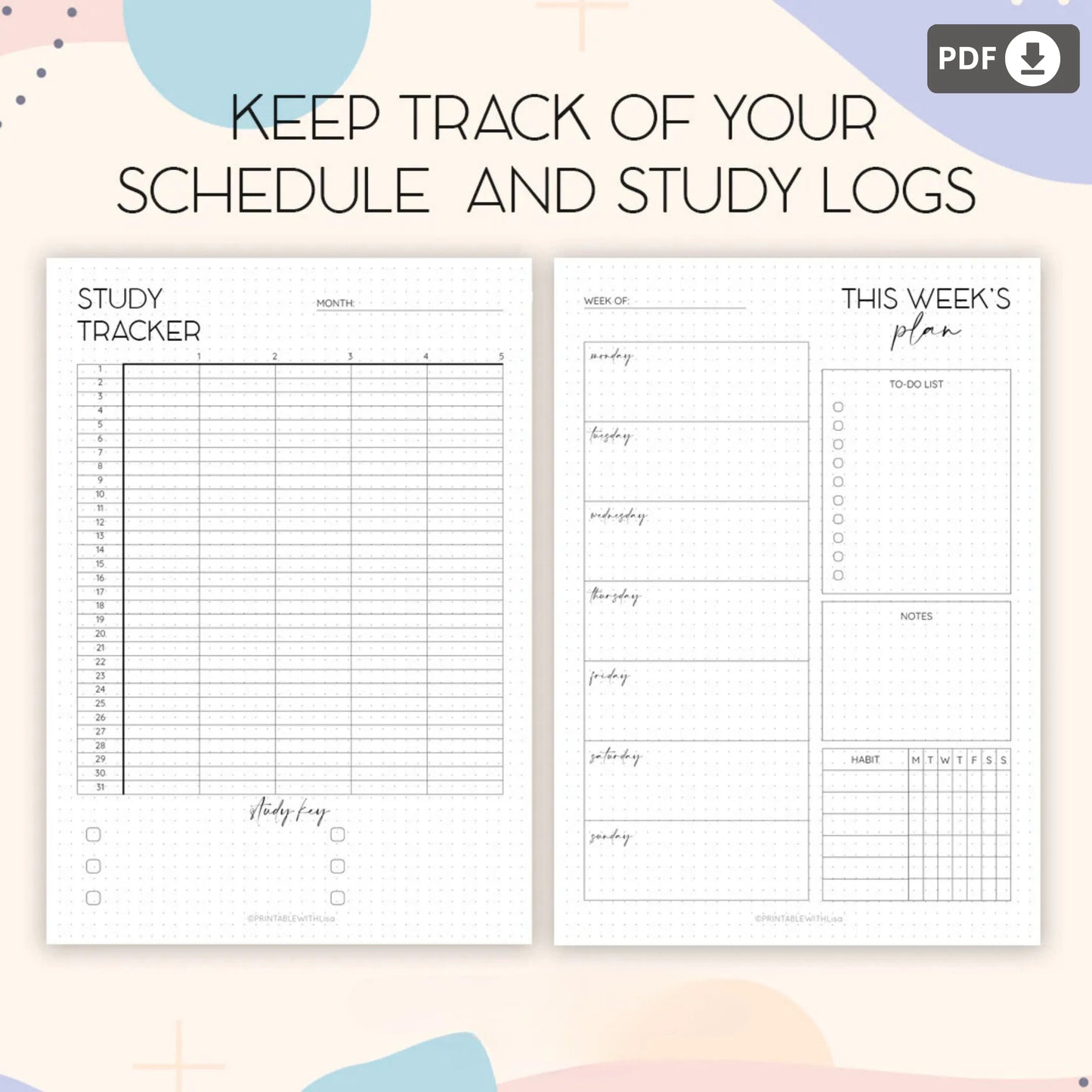 Bullet Journal Student Planner Printable – Stay Organized and Productive 📚✨