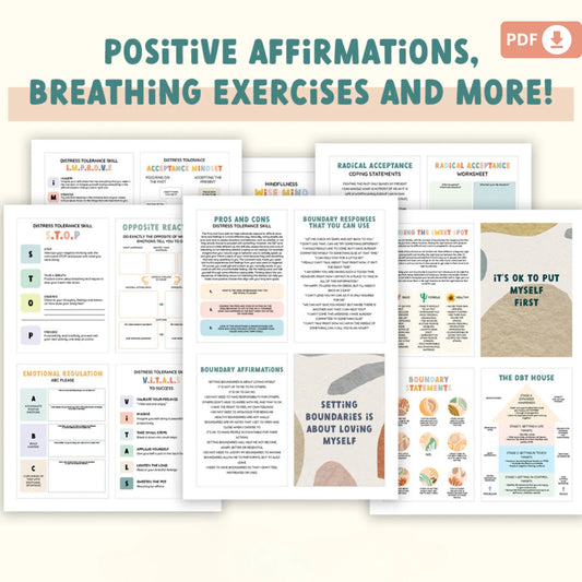 DBT Coping Skills Cards – Your Path to Peace, Regulated Emotions, and a Successful Life