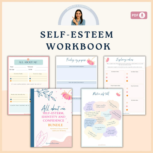 Inner Child Wounds Workbook Bundle – Printable Healing Worksheets for Reparenting, Attachment Repair & Emotional Recovery