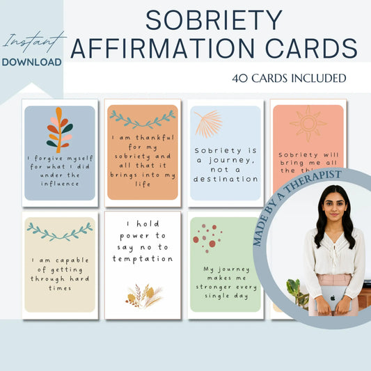 Sobriety Resource Mega Bundle – Printable Addiction Recovery Worksheets, Relapse Prevention Tools & Habit Trackers