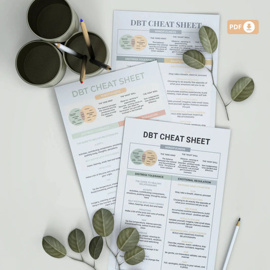 DBT Skills Cheat Sheet – Practical Tools for Emotional Regulation and Coping 🌟
