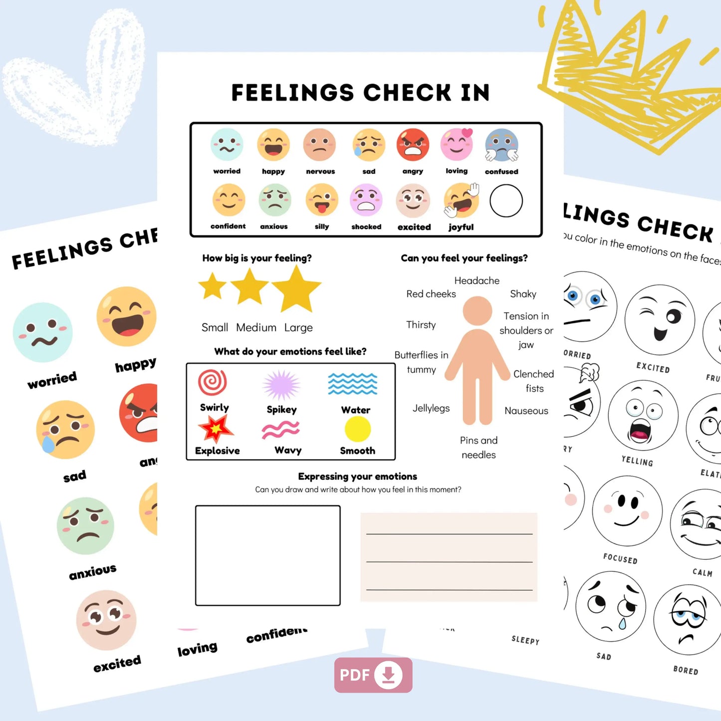 Calm & Confident: Kids’ Anxiety Toolkit – Printable Tools for Emotional Regulation, Mindful Breathing & Positive Thinking