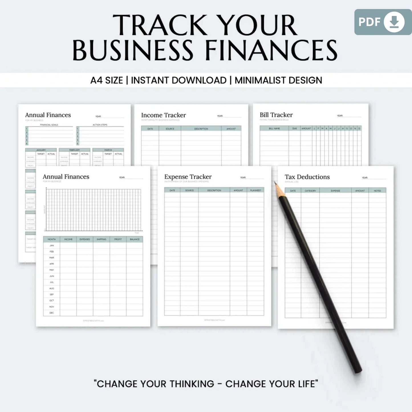 2025 Business Planner Printable Bundle – The Ultimate Tool for Small Business Success 📈✨