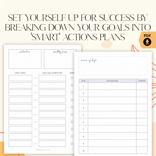 Bullet Journal Goal Planner Printable – Achieve Your Dreams with Clarity 🎯✨