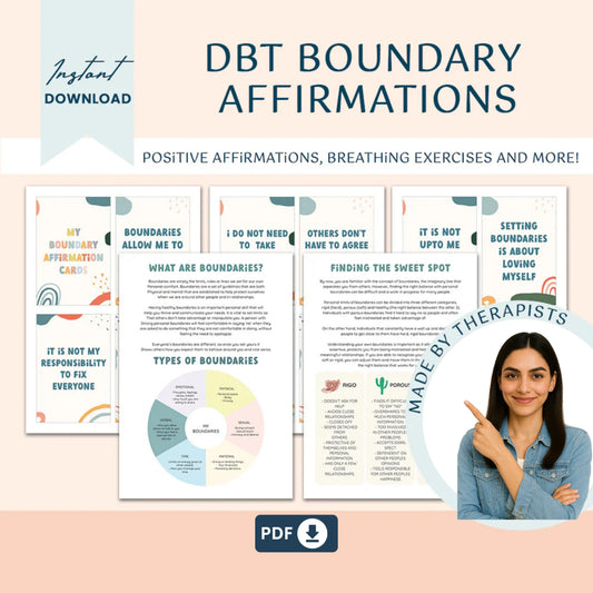 DBT Mega Bundle – Comprehensive Therapy Tools for DBT Skills, Worksheets, and Flashcards