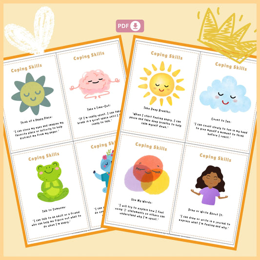 Kids Anger Management Workbook with 42 Printable Emotional Regulation Worksheets