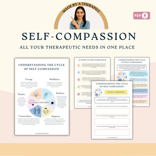 Self-Love Therapy Bundle – 8 Printable Healing Workbooks for Confidence, Inner Peace & Emotional Growth