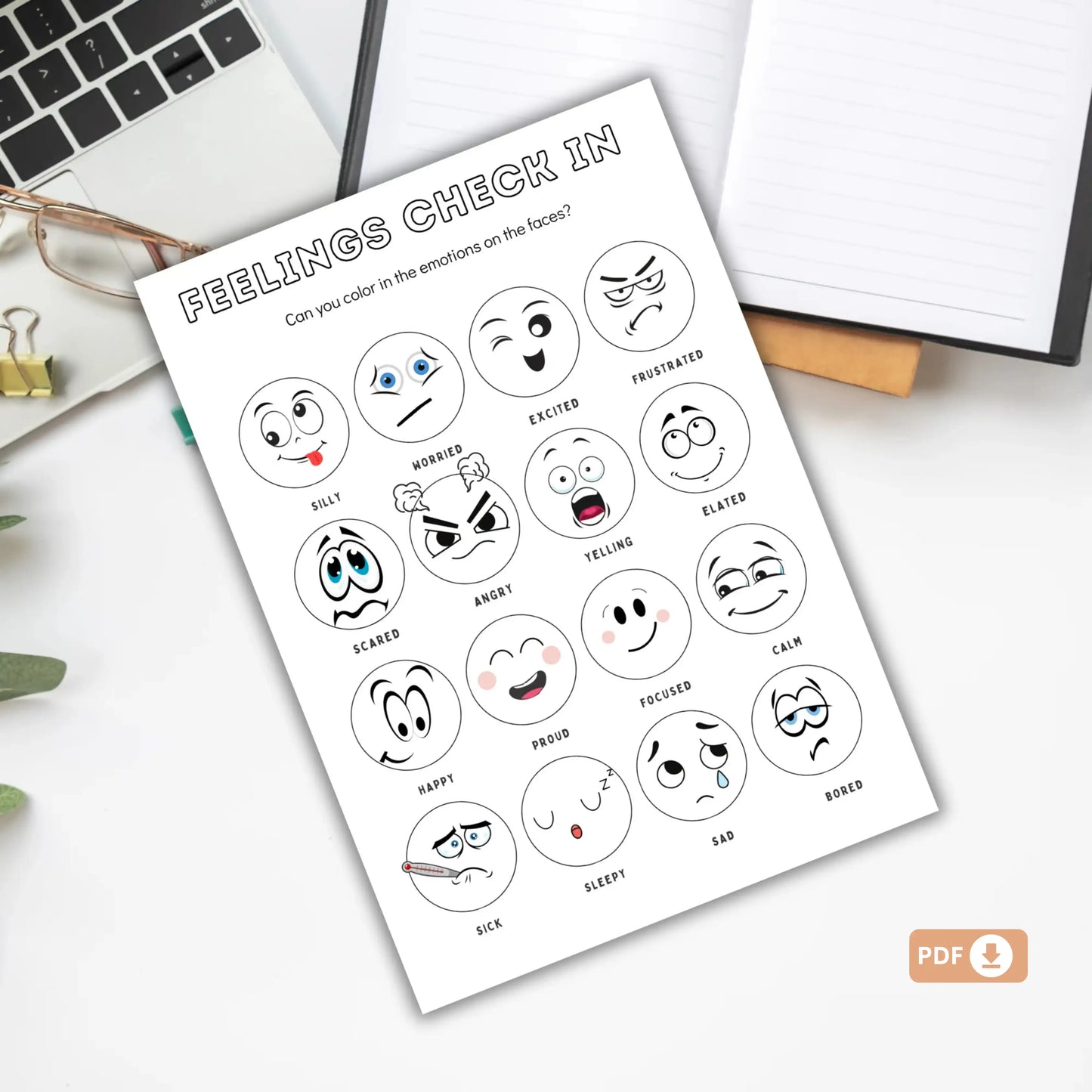 Art Therapy Worksheet Bundle for Kids – 100 Printable Social Emotional Learning & Mental Health Activities