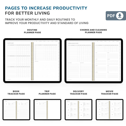 Modern Neutral Minimal Digital Planner – Stay Organized and Productive 📱✨