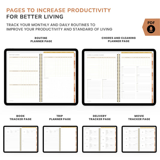 Boho Theme Digital Planner – Stay Organized in Style 🌿✨