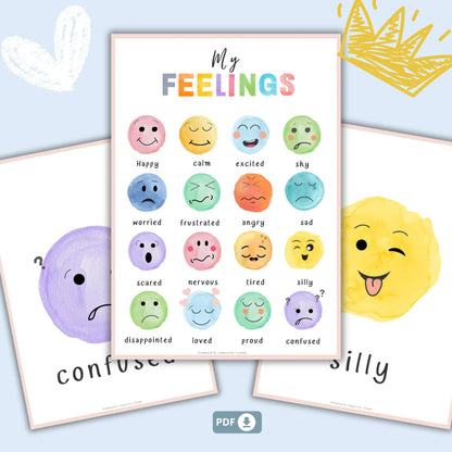 Kids Calming Corner Bundle – Printable Emotional Regulation Toolkit with Affirmation Cards, Therapy Workbooks & Feelings Resources