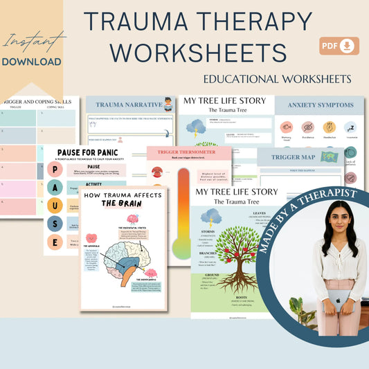 Therapy Worksheet Bundle – Psychology Resources for Emotional Growth