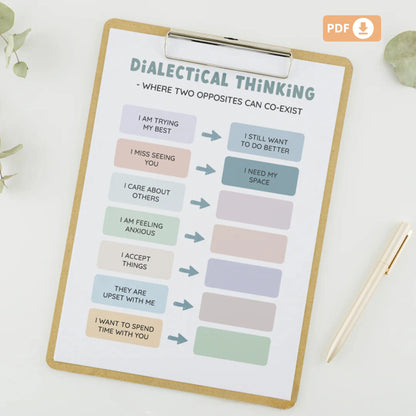 DBT Worksheet Bundle – Therapy Tools for Emotional Regulation and Distress Tolerance