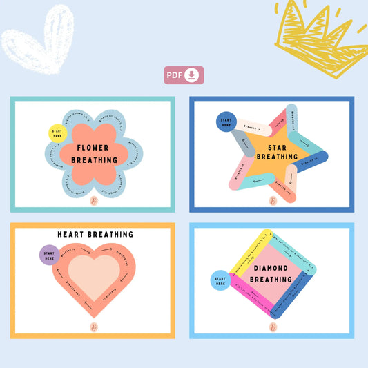 Calm & Confident: Kids’ Anxiety Toolkit – Printable Tools for Emotional Regulation, Mindful Breathing & Positive Thinking
