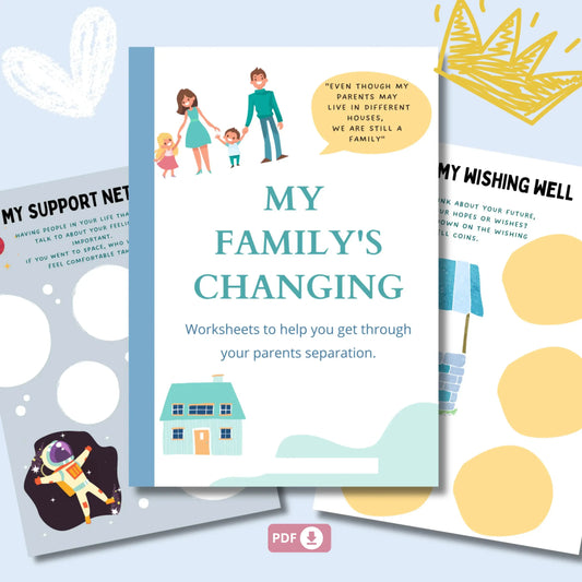 Kids Counseling Essentials Bundle – Printable Therapy Worksheets for Coping Skills, Emotional Expression & Self-Regulation