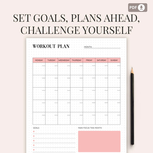 Bullet Journal Printable – Health & Fitness Planner 🏋️‍♀️✨