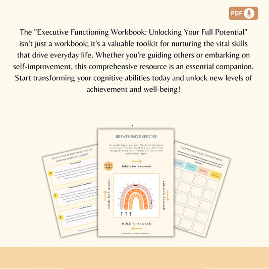 Executive Functioning Workbook – 63 Printable Pages to Strengthen Focus, Organization, Self-Control & Cognitive Growth
