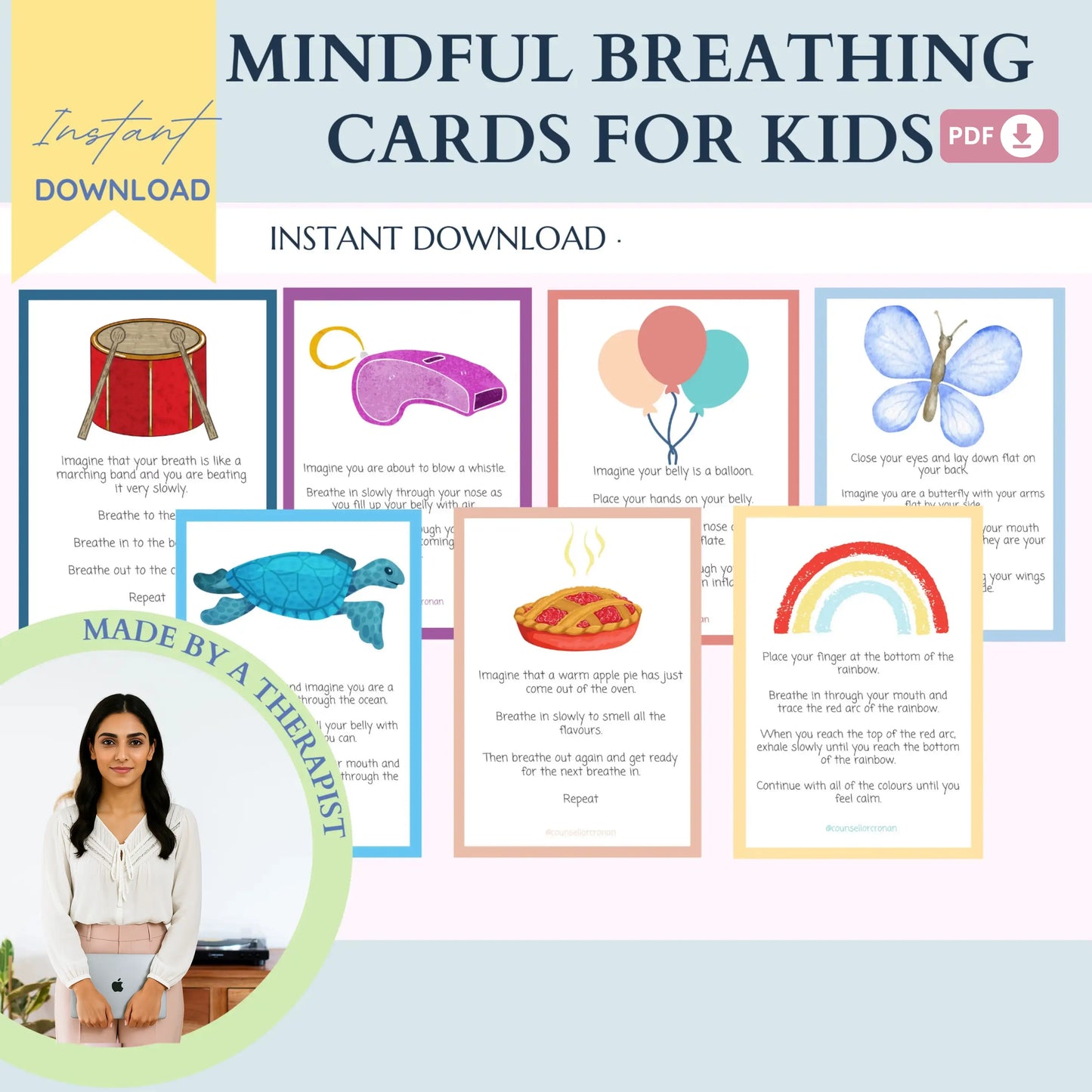 Kids Calming Corner Bundle – Printable Activities for Emotional Regulation, Breathing, and Relaxation