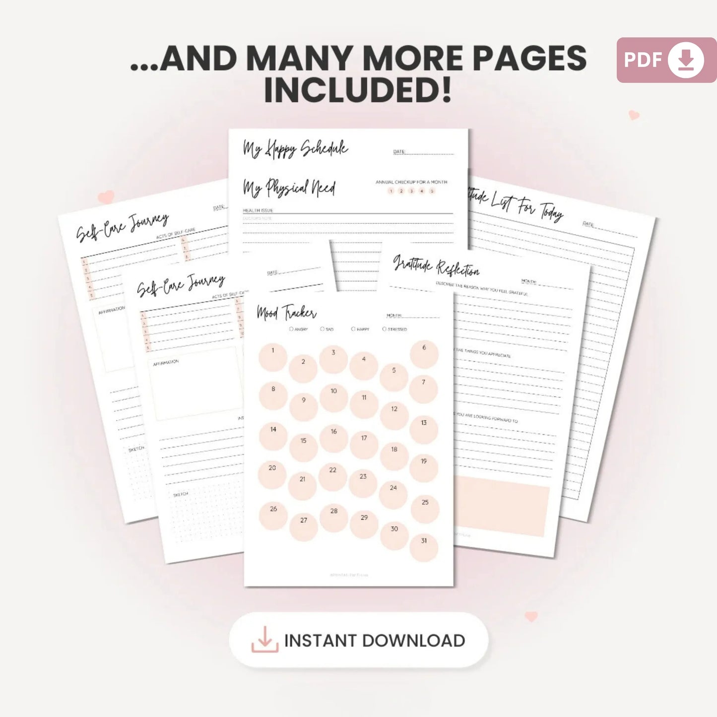 Self-Care Planner Printable – A Journey to Self-Love and Mental Wellness 💖✨
