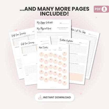 Self-Care Planner Printable – A Journey to Self-Love and Mental Wellness 💖✨
