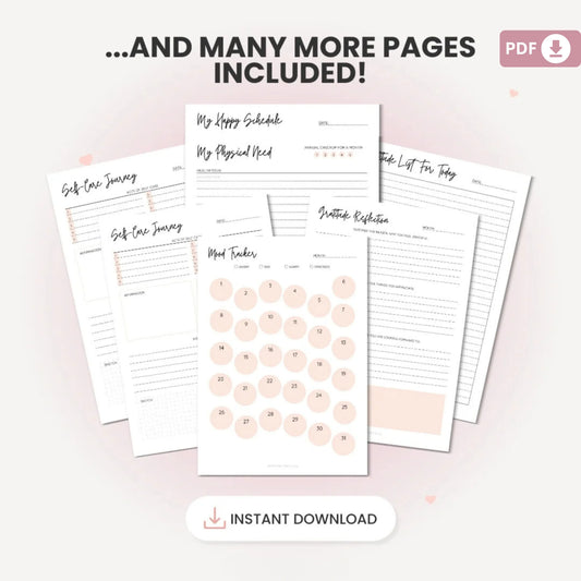 Self-Care Planner Printable – A Journey to Self-Love and Mental Wellness 💖✨
