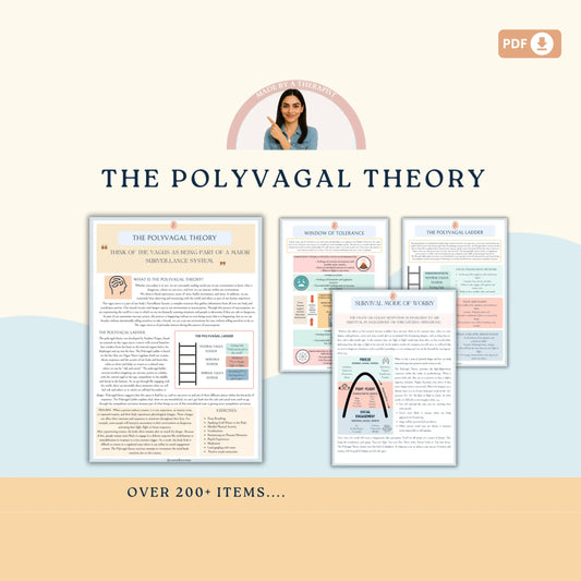 Somatic Therapy Bundle – Printable Trauma Recovery Tools, Polyvagal Theory Charts & Body-Based Healing Exercises