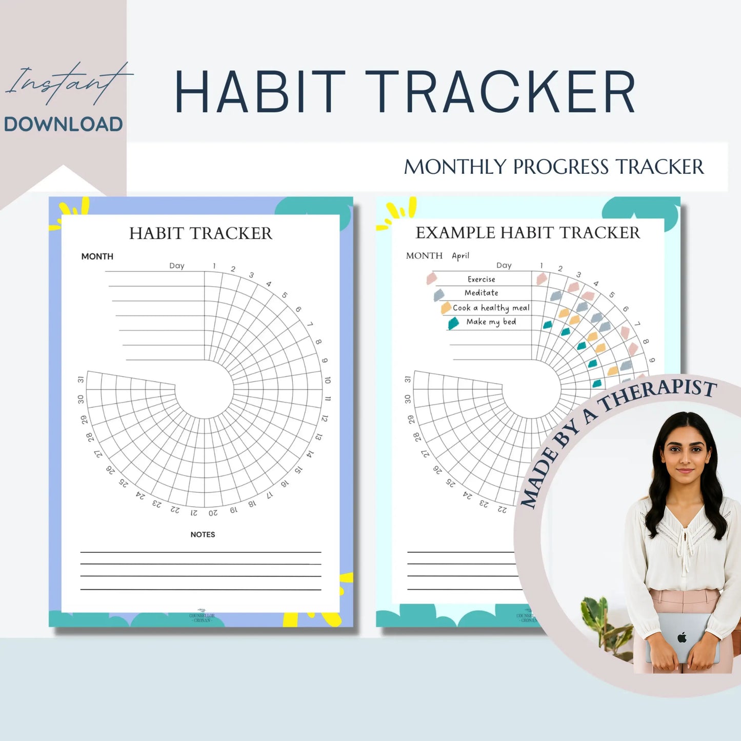 Sobriety Resource Mega Bundle – Printable Addiction Recovery Worksheets, Relapse Prevention Tools & Habit Trackers