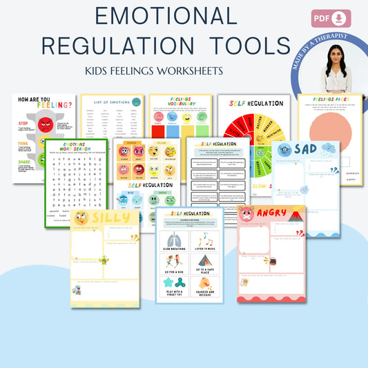 Kids Calming Corner Bundle – Printable Activities for Emotional Regulation, Breathing, and Relaxation