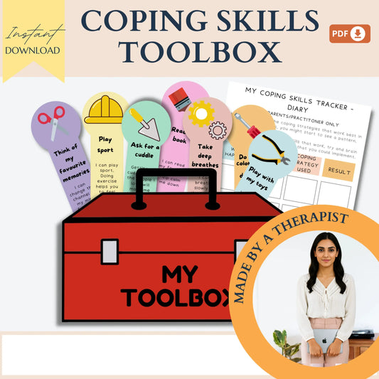 Kids Anxiety Toolbox – Printable Coping Tools, Activities & Breathing Exercises for Emotional Support