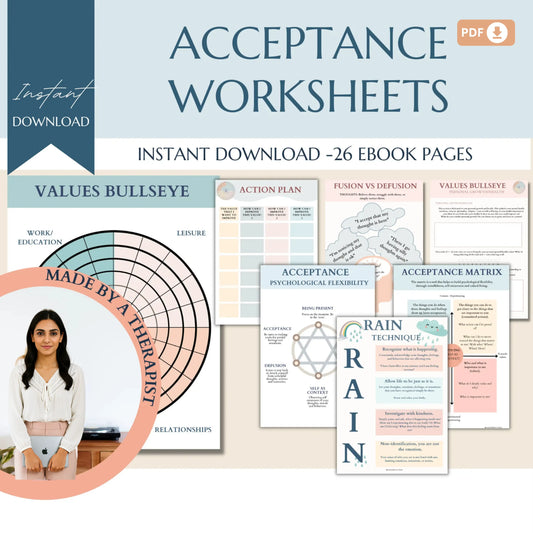 Therapy Worksheet Bundle – Psychology Resources for Emotional Growth