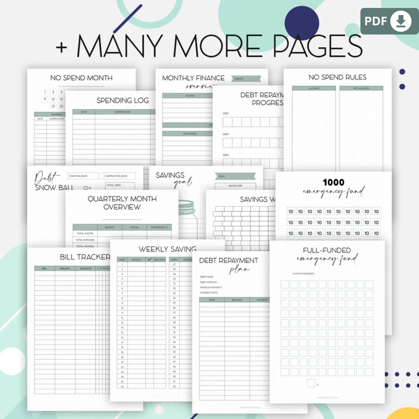 Bullet Journal – Finance & Savings Printable Planner 💰✨