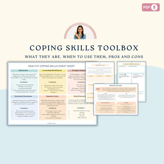 Solution-Focused Therapy Mega Bundle – Printable SFBT Worksheets, Tools & Positive Quotes