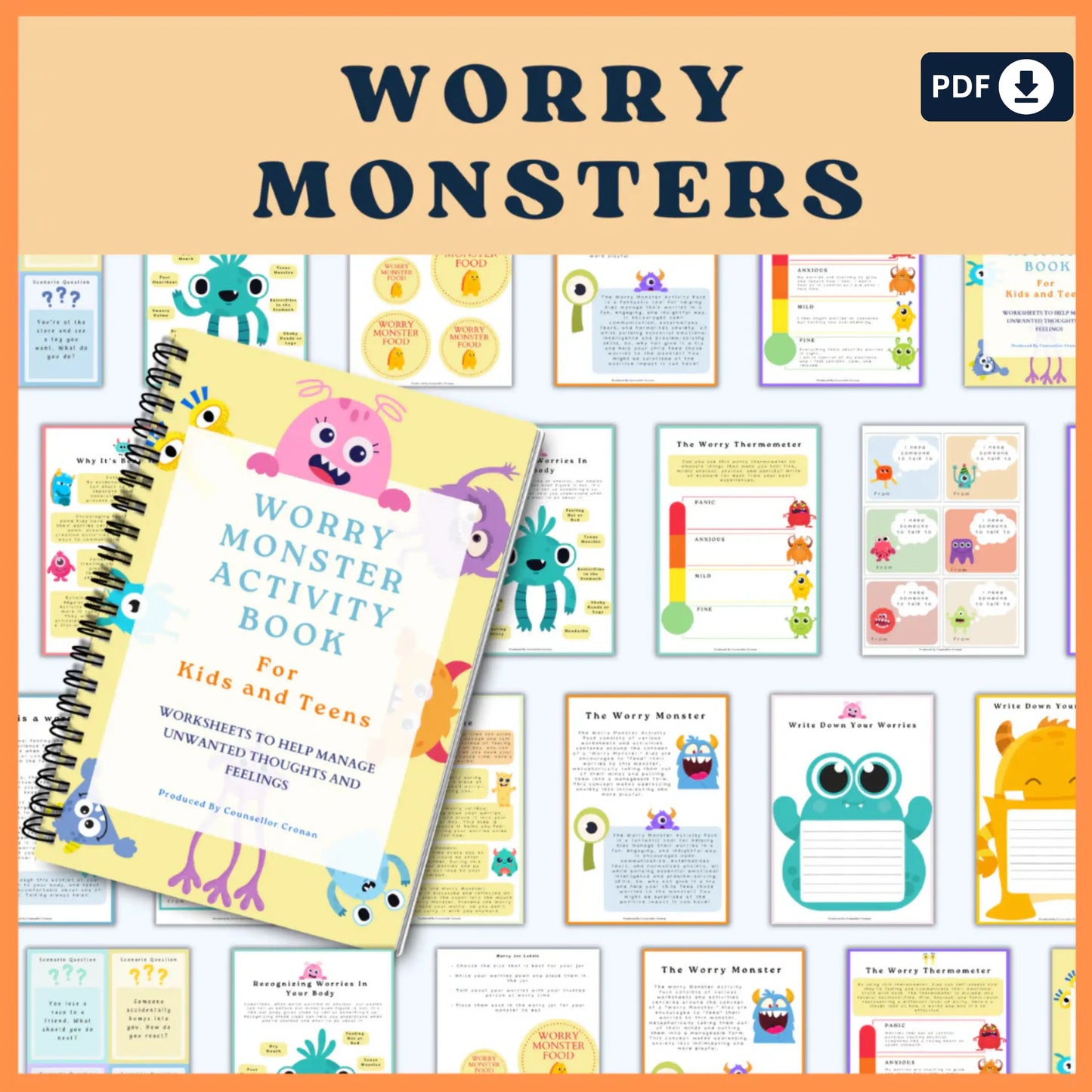 The Kids Ultimate Mental Well-Being Kit – Printable Emotional Regulation & Therapy Workbook Set