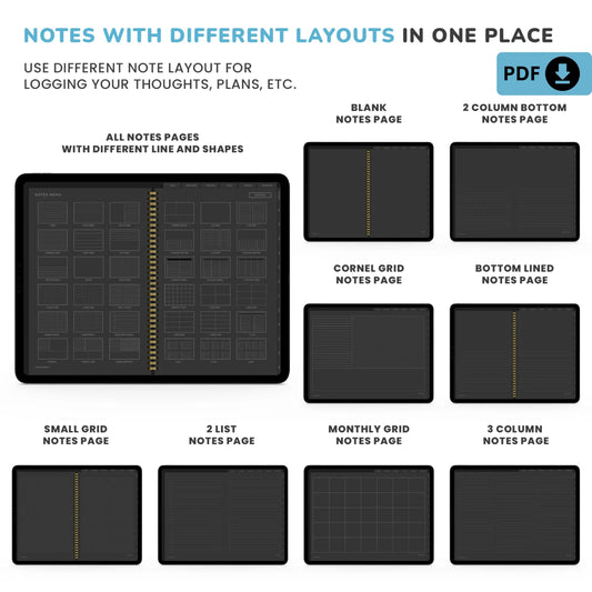Dark Mode Digital Planner – Stay Organized with Style 🌙✨