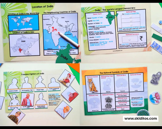 India Busy Book Printable for Toddlers & Preschoolers – 11 Topics, Hands-on Activities