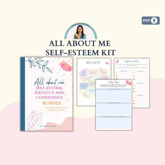 Depression Bundle – Printable Worksheets for Self-Awareness, Growth Mindset & Mental Health Support