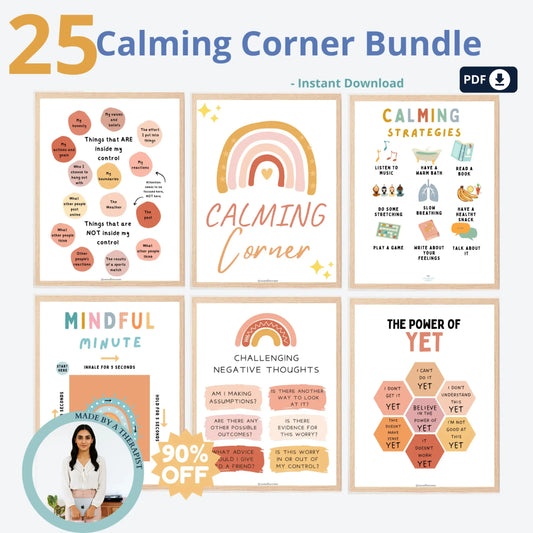 Little Worrier Resource Bundle – Printable Anxiety Relief & Emotional Regulation Tools for Kids