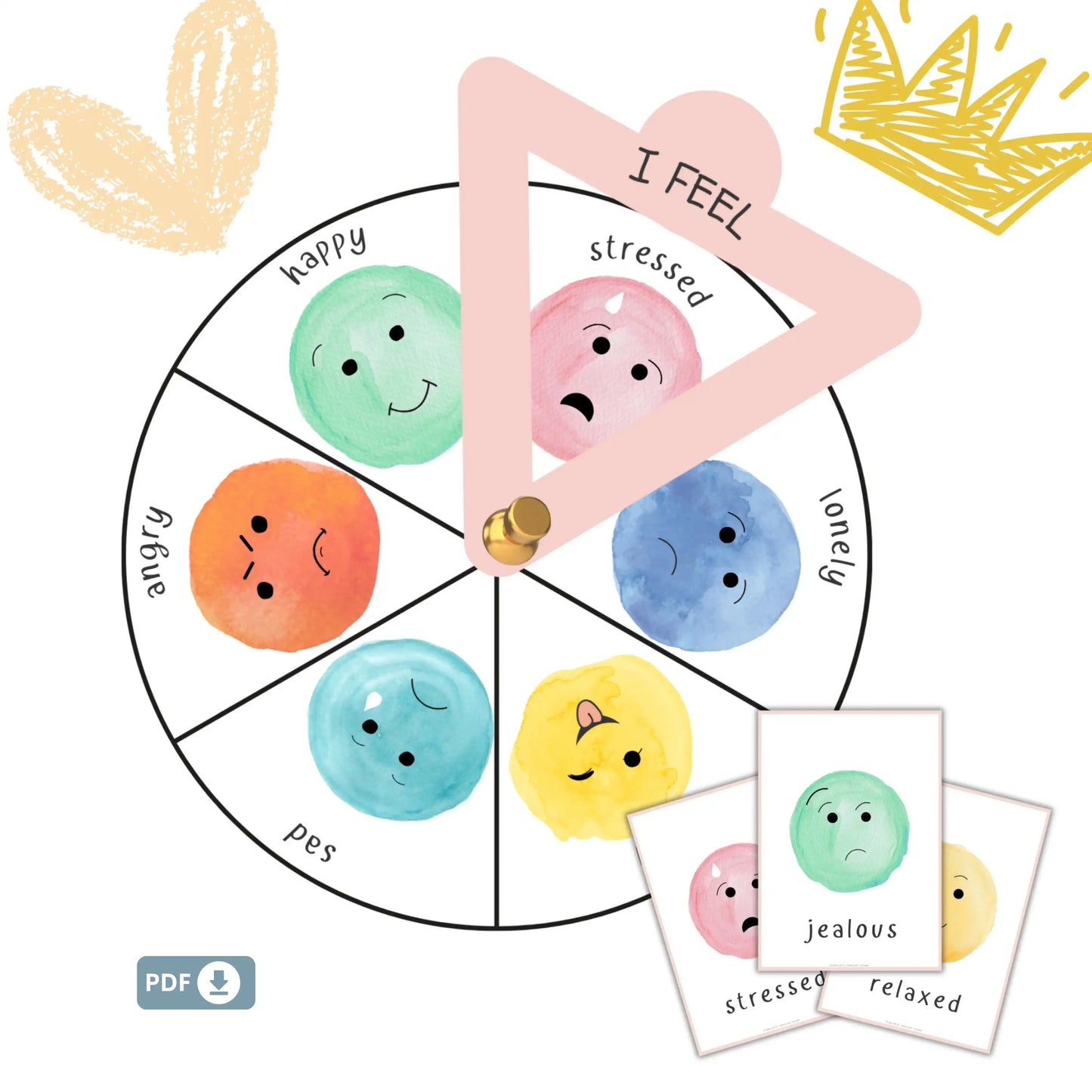 Kids Calming Corner Bundle – Printable Emotional Regulation Toolkit with Affirmation Cards, Therapy Workbooks & Feelings Resources