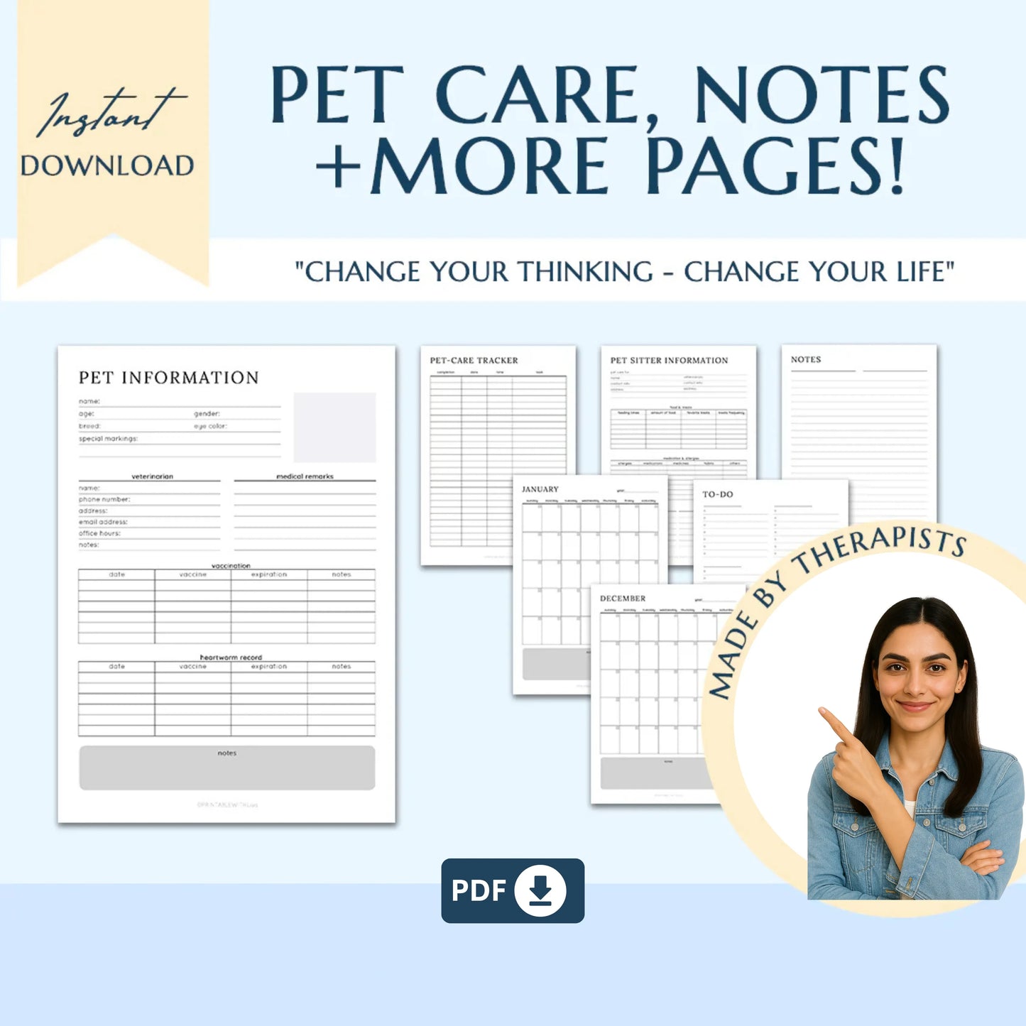 Ultimate ADHD Planner Bundle – Comprehensive ADHD Journal for Productivity, Life Management, and Self-Care