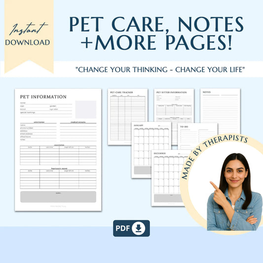 Ultimate ADHD Planner Bundle – Comprehensive ADHD Journal for Productivity, Life Management, and Self-Care