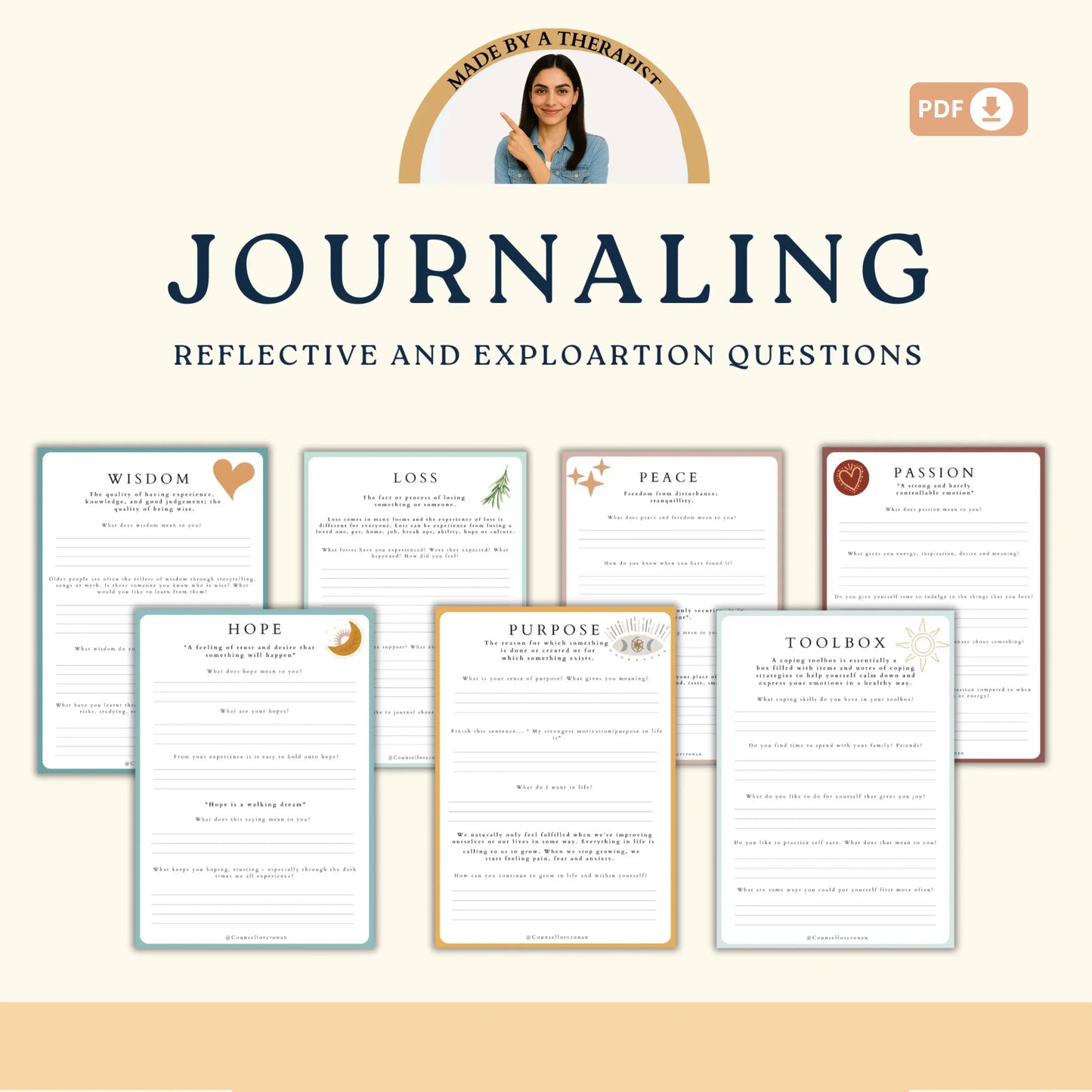 Life Skills Therapy Bundle – Printable Tools for Emotional Growth, Boundaries, Self-Care & Resilience