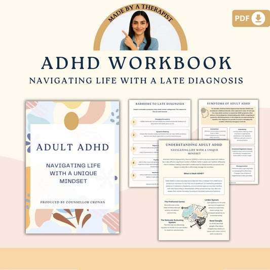 ADHD Executive Functioning Workbook – Printable ADHD Therapy Worksheets, Focus Tools & Mindfulness Activities
