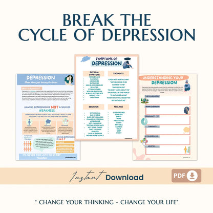 Therapy Worksheet Bundle – Mental Wellness Tools for Anxiety, Boundaries, Self-Care, and Trauma Recovery