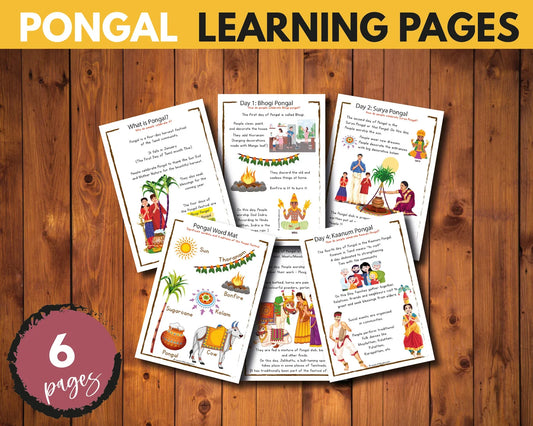 Pongal Pretend Play Set – Printable Festival Food Activity for Kids