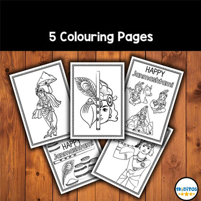 Krishna Activity Pack – Printable Learning, Colouring & Festival Games for Kids