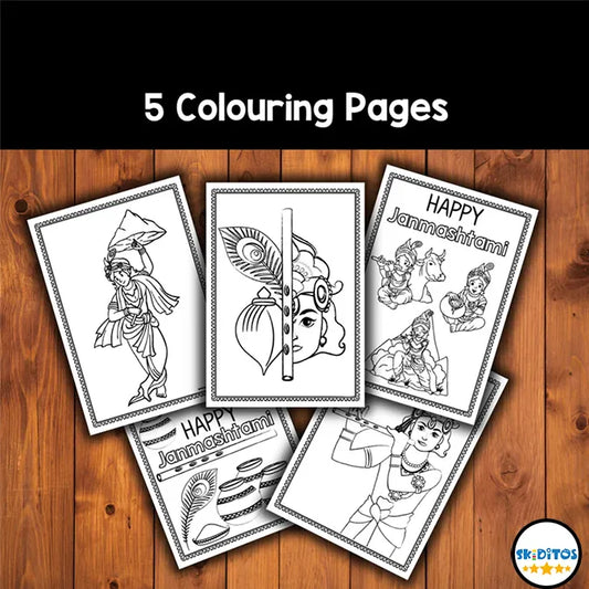 Krishna Activity Pack – Printable Learning, Colouring & Festival Games for Kids