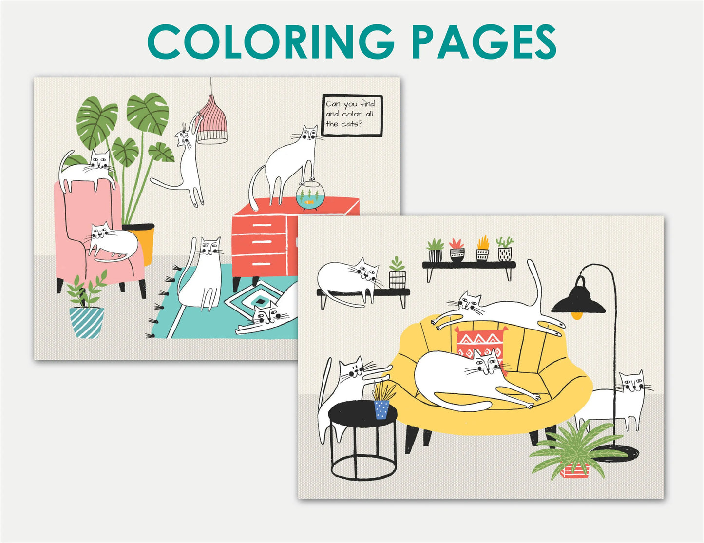 Toddler Busy Book – Funny Cats Themed Printable Learning Binder with Shapes, Colors, Pre-Writing & Matching Activities