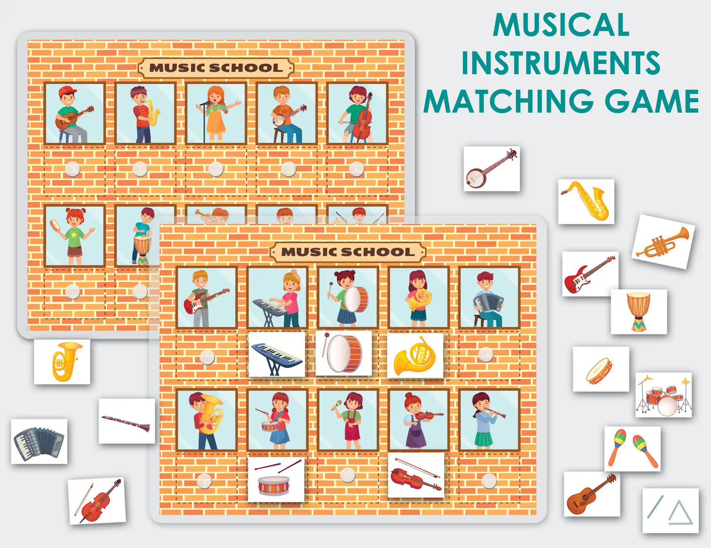 Musical Instruments Busy Book – Printable Music Activity Binder for Toddlers & Preschoolers