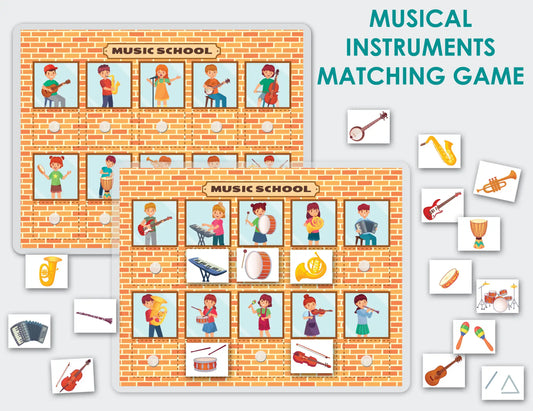 Musical Instruments Busy Book – Printable Music Activity Binder for Toddlers & Preschoolers